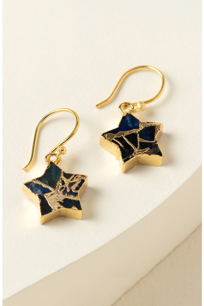 Reach for the Stars Mosaic Stone Earrings, Main, color, Gold