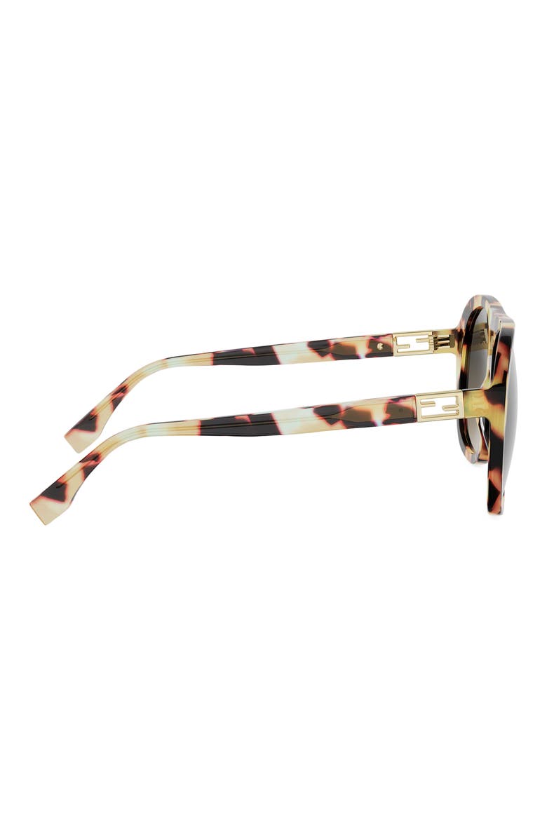 Baguette 57mm Gradient Square Sunglasses, Alternate, color, HAVANA/ OTHER / GRADIENT SMOKE