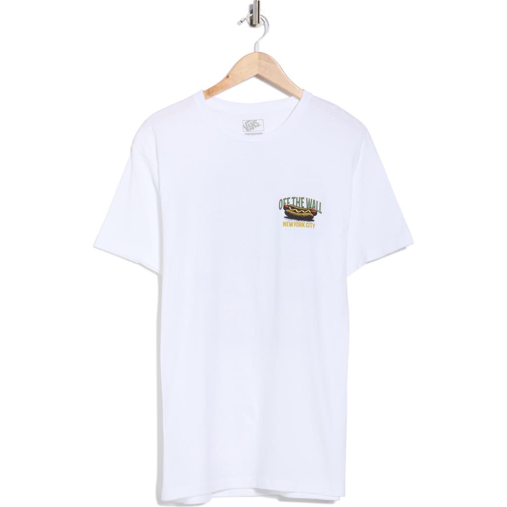 Vans Nyc Hot Dawg Graphic T-shirt In White