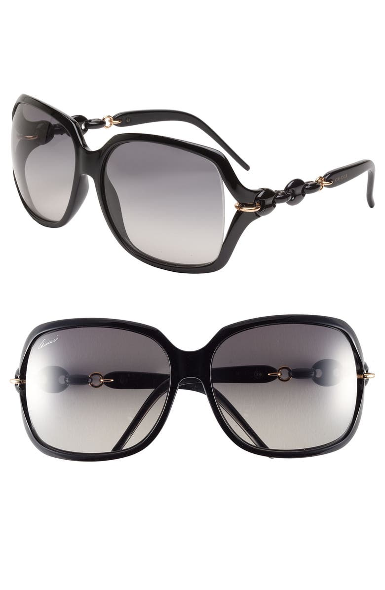 Gucci 'Marina Chain' 59mm Oversized Sunglasses, Main, color, 