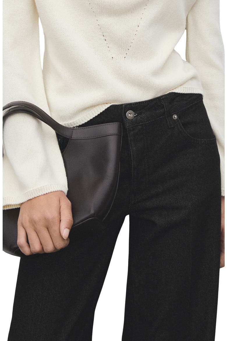 Low Rise Straight Leg Jeans, Alternate, color, BLACK