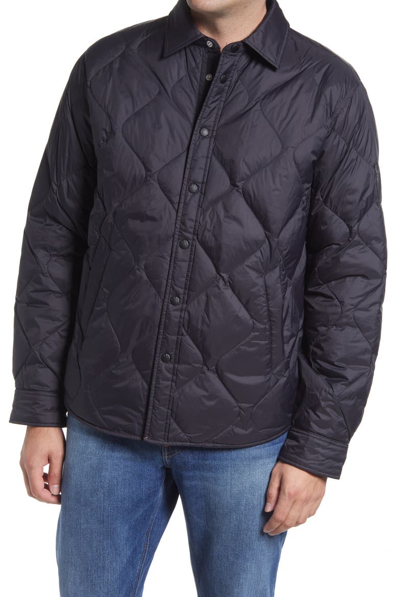 ICONS Dane Quilted Shirt Jacket, Alternate, color, BLACK
