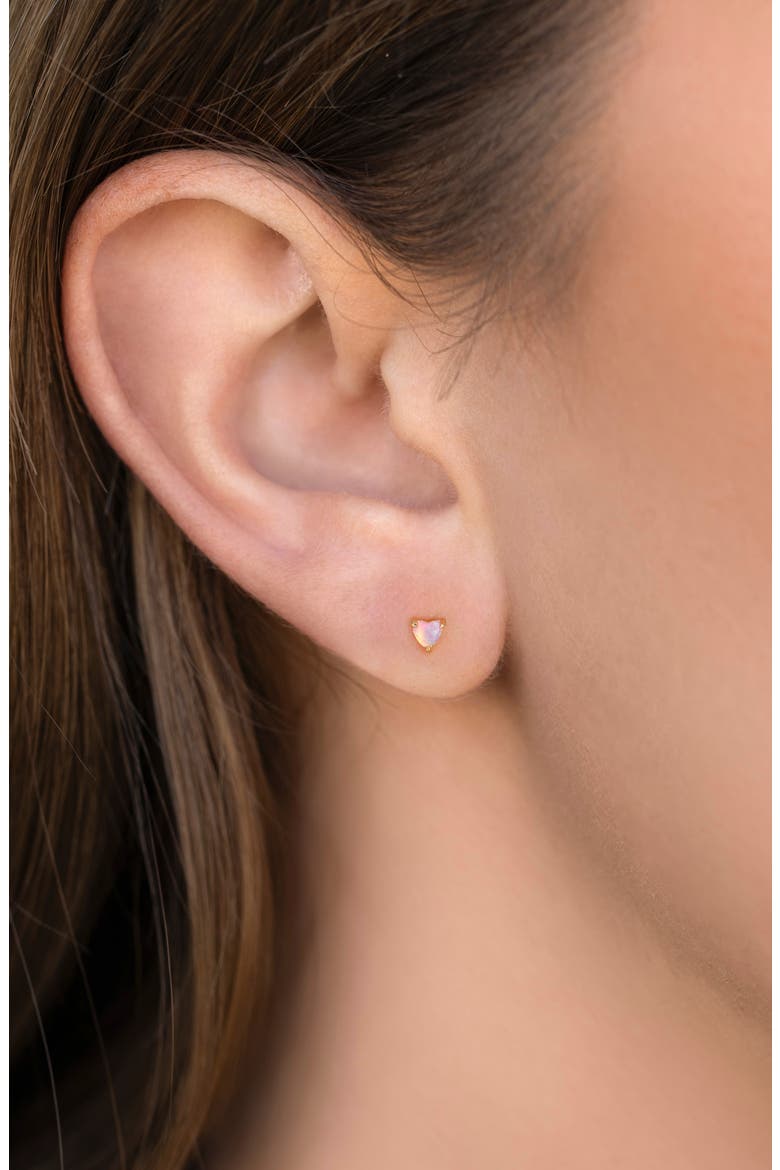 Single Flat Back Stud Earring, Alternate, color, GOLD