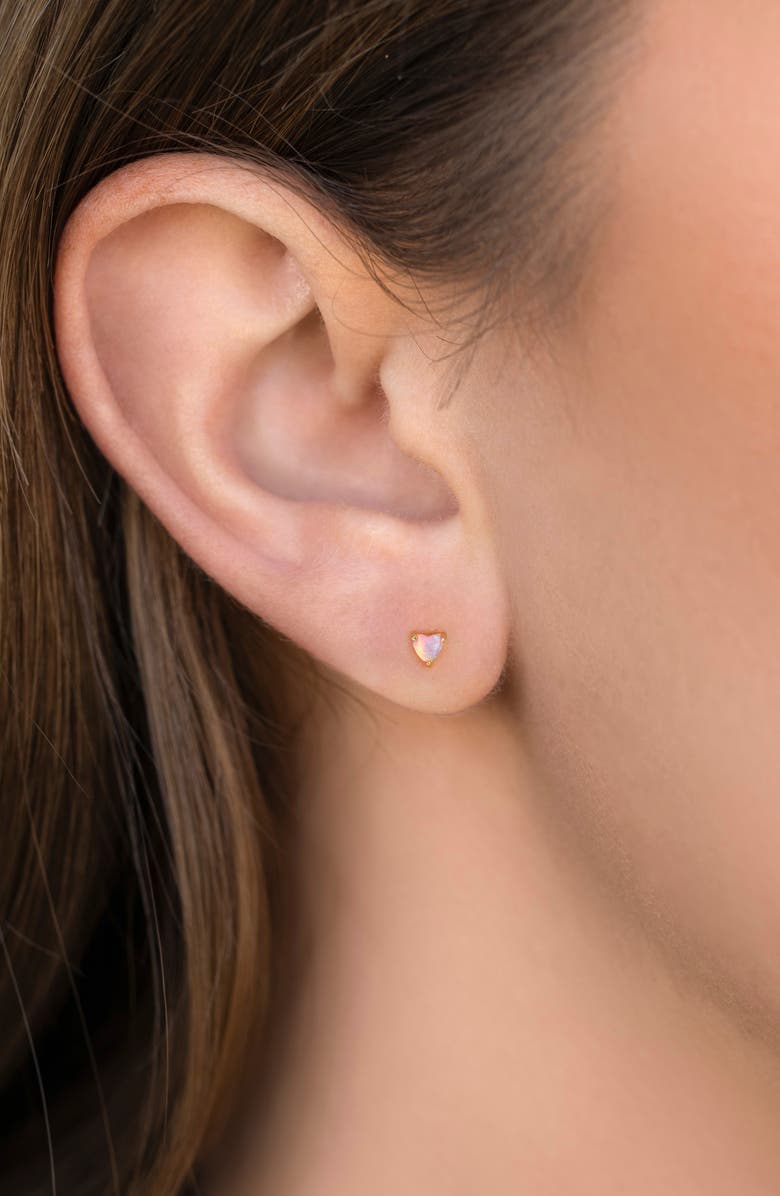 Girls Crew Single Flat Back Stud Earring, Alternate, color, Gold