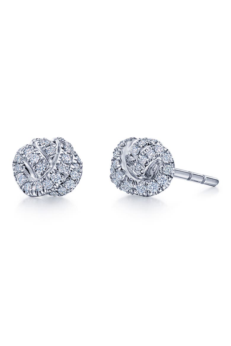 Entwine Petite Love Knot Stud Earrings, Main, color, PLATINUM