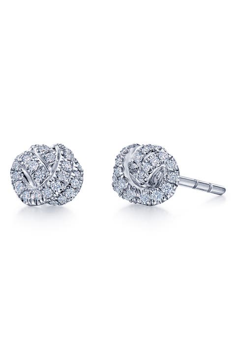 Entwine Petite Love Knot Stud Earrings