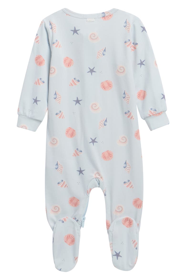 Shell Print Footie, Alternate, color, LIGHT BLUE