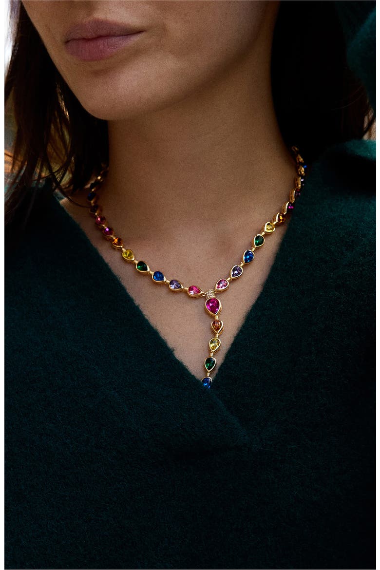Glow With It Holiday Ornament Lairat Necklace, Alternate, color, MULTI