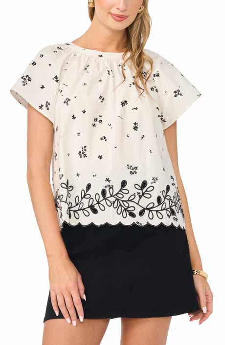 Print Flutter Sleeve Top