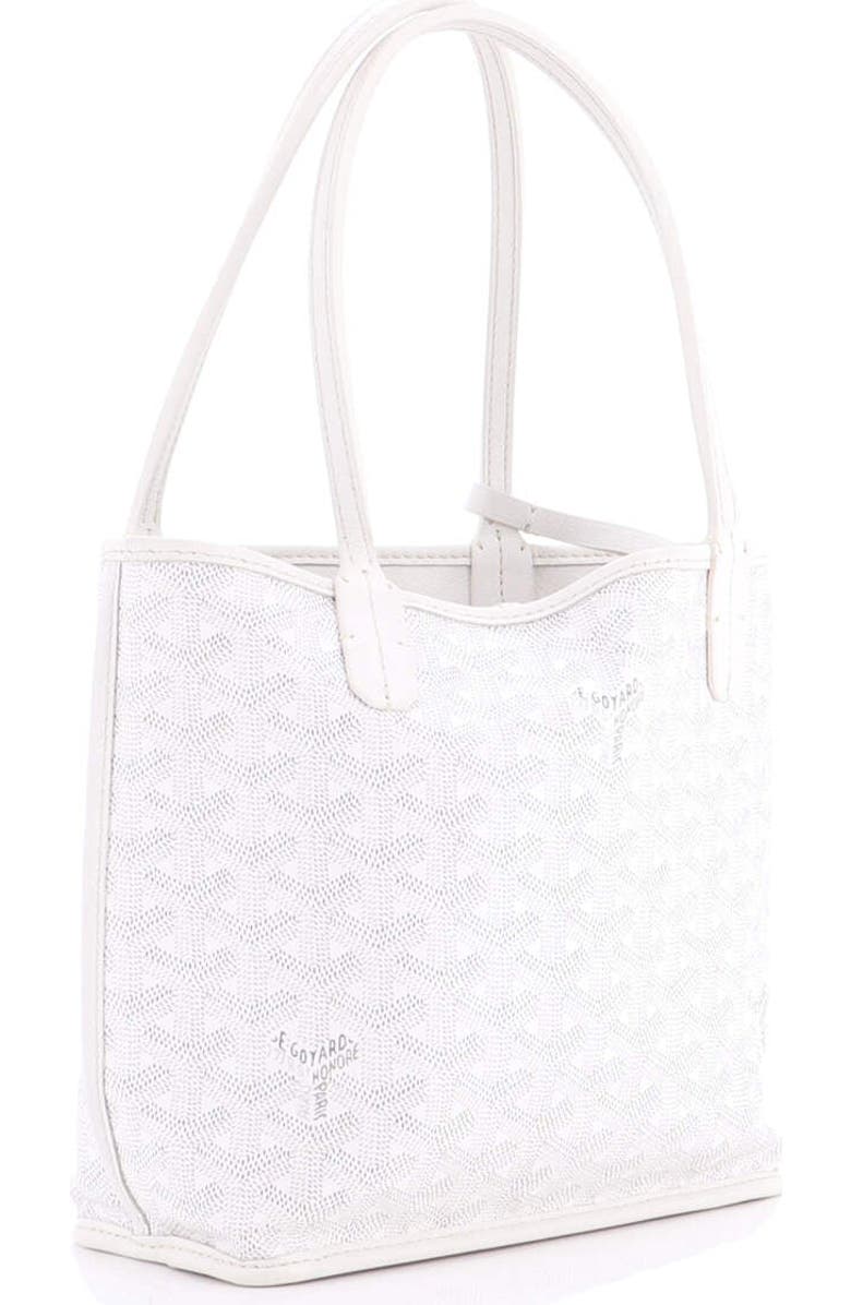 Pre-Owned Goyard Anjou Reversible Tote Coated Canvas Mini, Alternate, color, White
