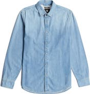 G-STAR Clean Slim Fit Cotton Chambray Button-Up Shirt