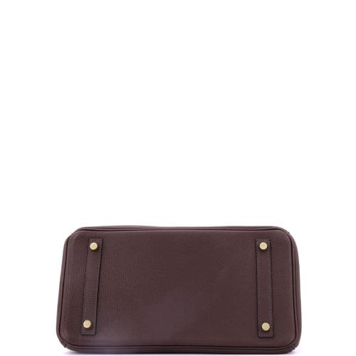 Pre-owned Hermes Hermes Birkin Handbag Brown Novillo With Gold Hardware 30 In Brown