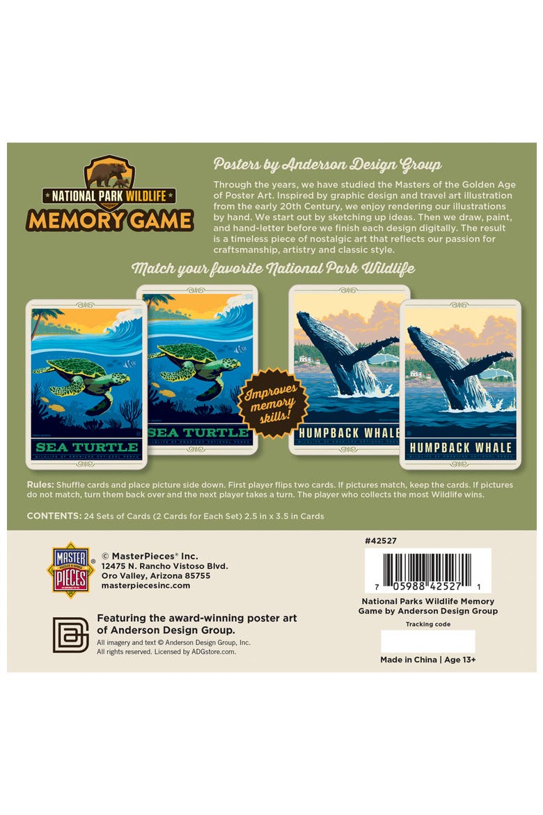 National Parks Wildlife Memory Game, Alternate, color, Multicolor