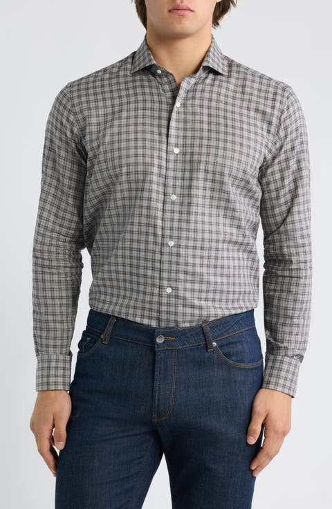 Bernard Plaid Cotton Sport Shirt