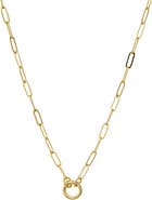 BY ADINA EDEN Paperclip Clicker Toggle Link Necklace