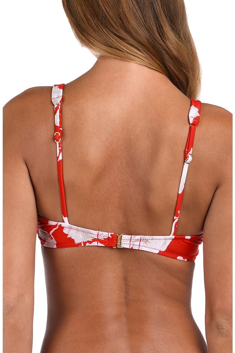 Lexie Ikebana Bikini Top, Alternate, color, ROUGE