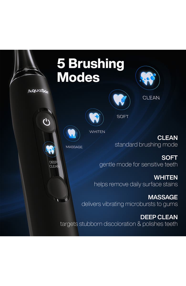 AQUASONIC Clinical AQ Ultra-Whitening Toothbrush, Alternate, color, Black