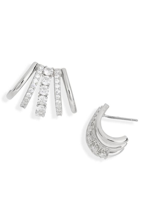 Cleo Cubic Zirconia Hoop Earrings