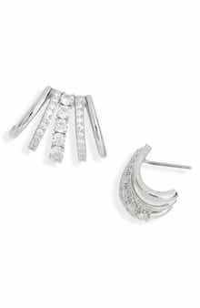 Nadri Cleo Cubic Zirconia Hoop Earrings