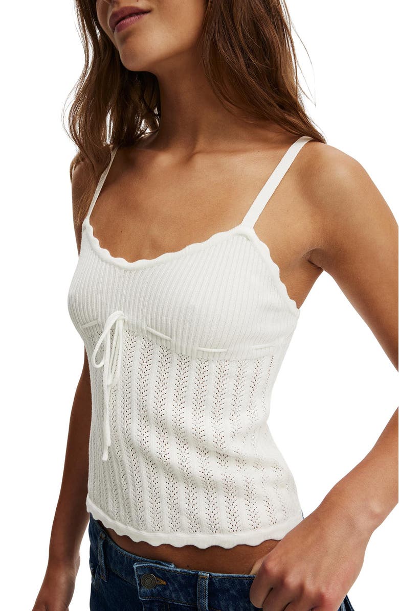 Cotton On Women's Scallop Edge Knit Cami, Alternate, color, 