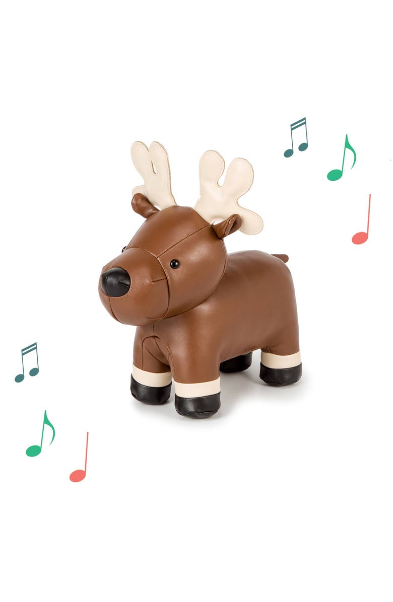Little Big Friends Musical Animals - Moose, Plush Baby Music Box, Nursery Toy, Main, color, Brown