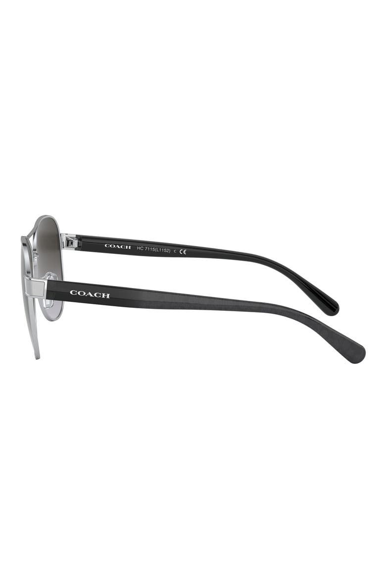 59mm Square Sunglasses, Alternate, color, SILVER