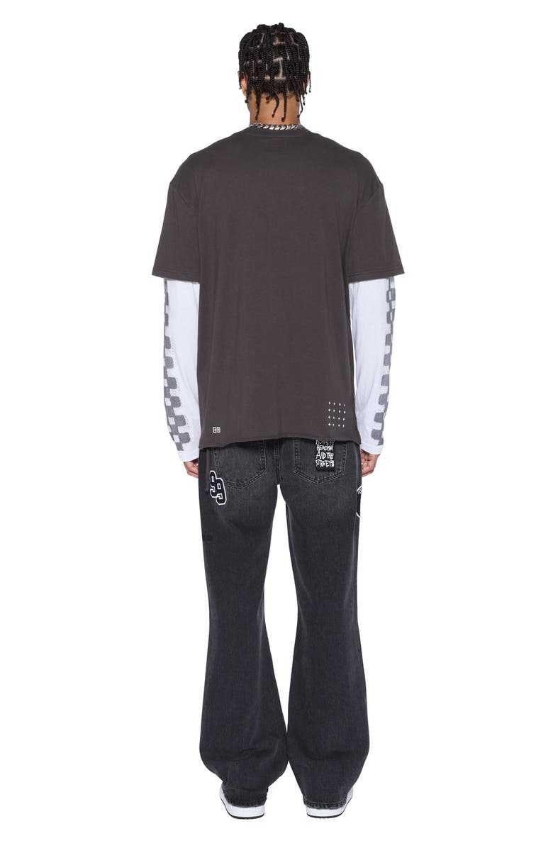 Ksubi Engine Layered Long Sleeve Graphic T-Shirt, Alternate, color, Black