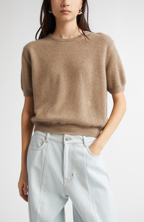 Short Sleeve Cashmere Crewneck Sweater