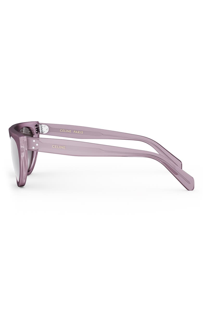 CELINE 56mm Geometric Sunglasses, Alternate, color, Shiny Lilac / Violet