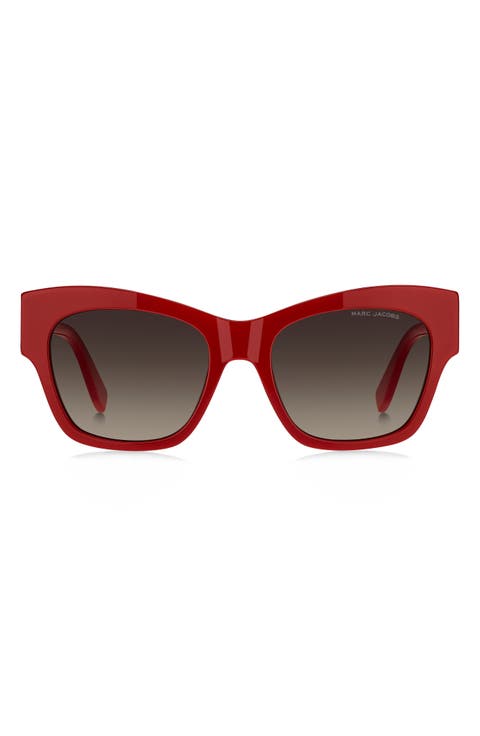 54mm Gradient Rectangular Sunglasses