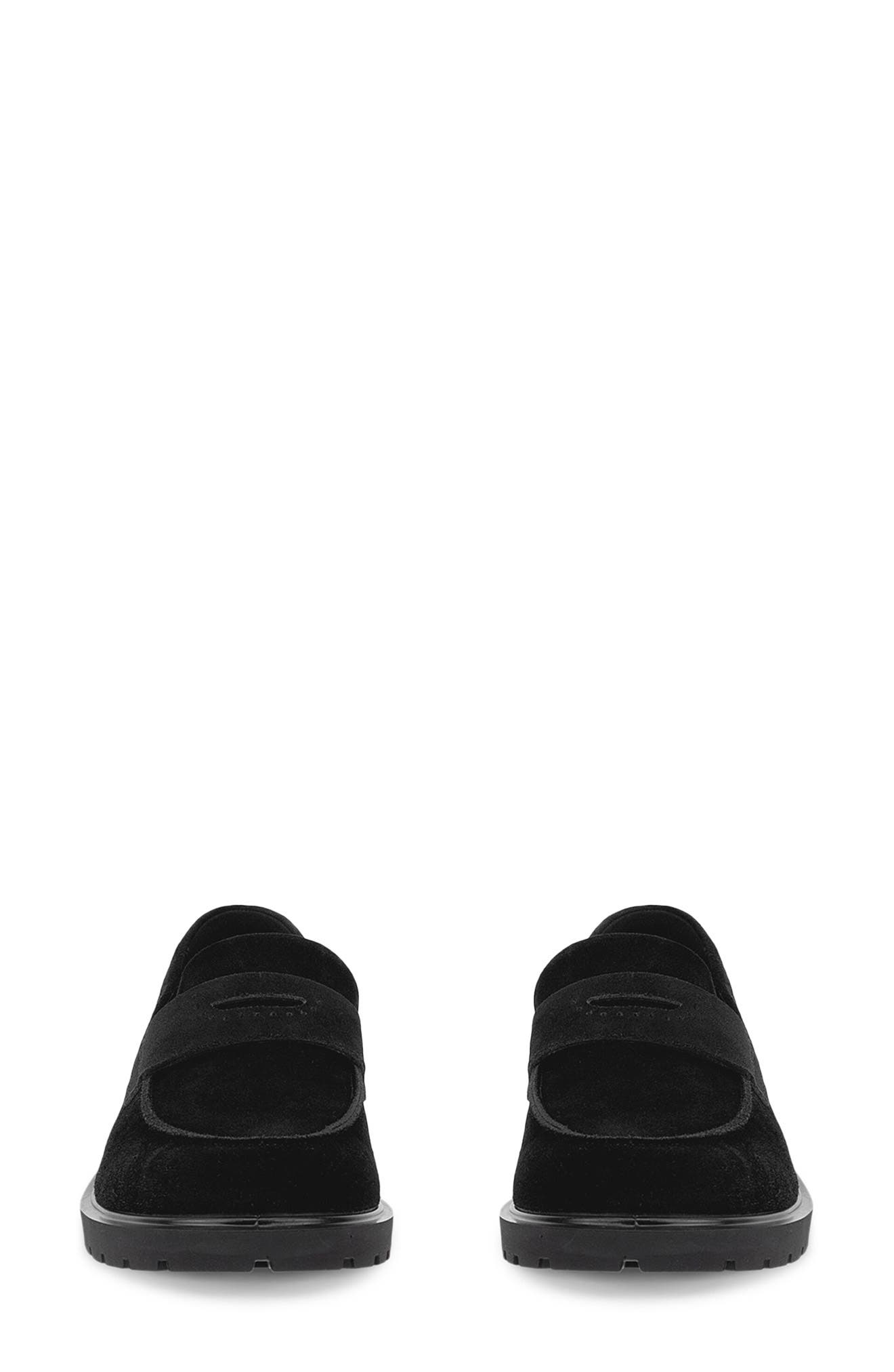 Metropole Vienna Penny Loafer, Alternate, color, BLACK SUEDE