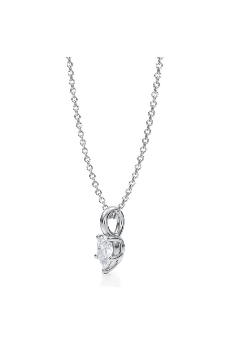 Pear Solitaire Lab Diamond Pendant Necklace 14K 0.33ct, Alternate, color, White Gold