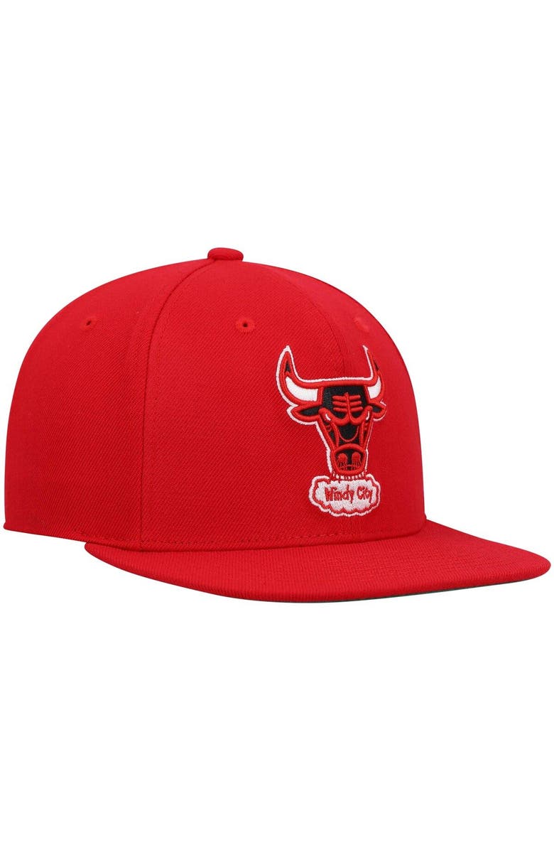 Mitchell & Ness Men's Mitchell & Ness Red Chicago Bulls Hardwood Classics Team Ground 2.0 Snapback Hat, Alternate, color, Red
