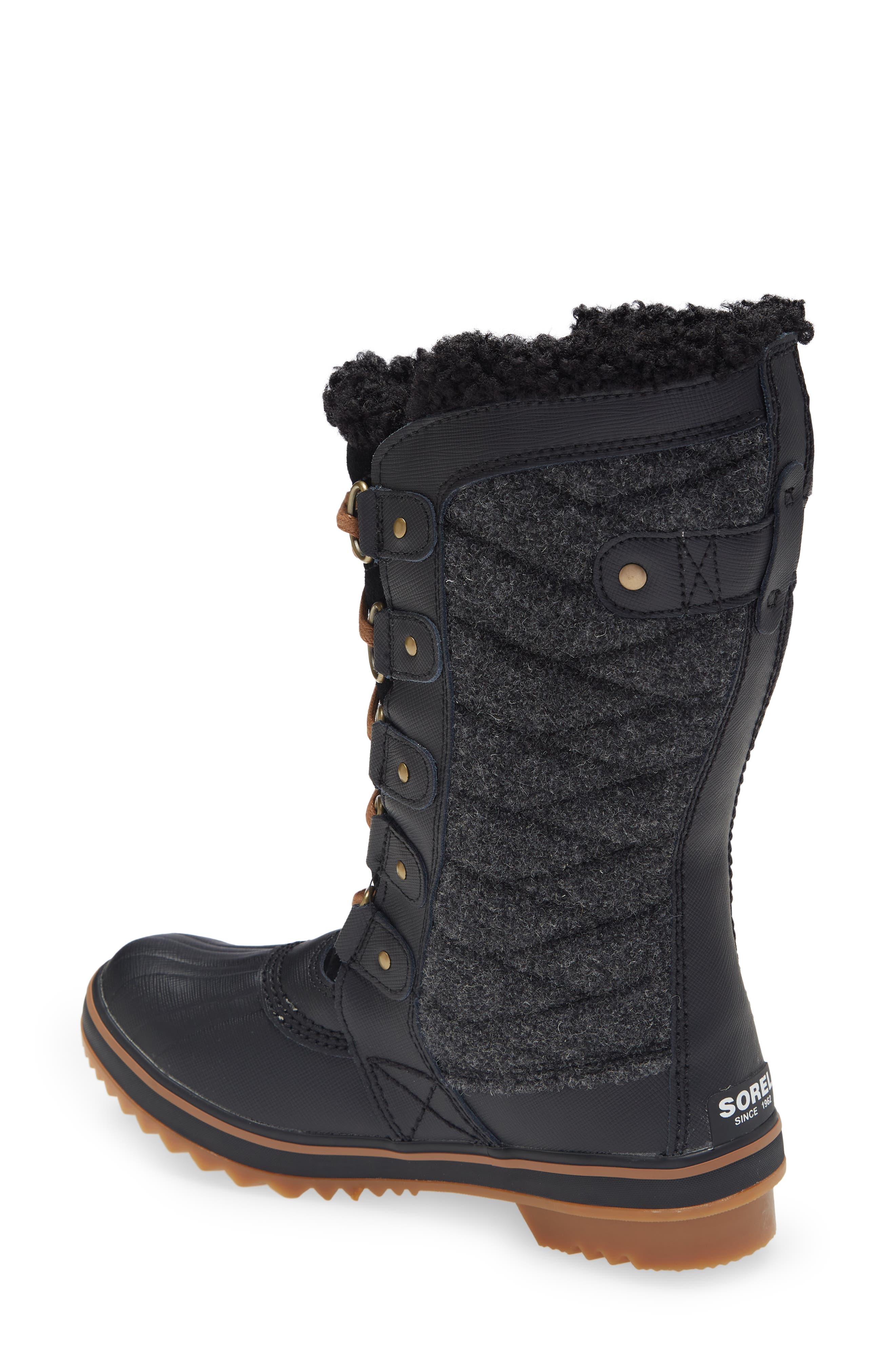 SOREL Tofino II Faux Shearling Lined Waterproof Boot, Alternate, color, Black Gum 10