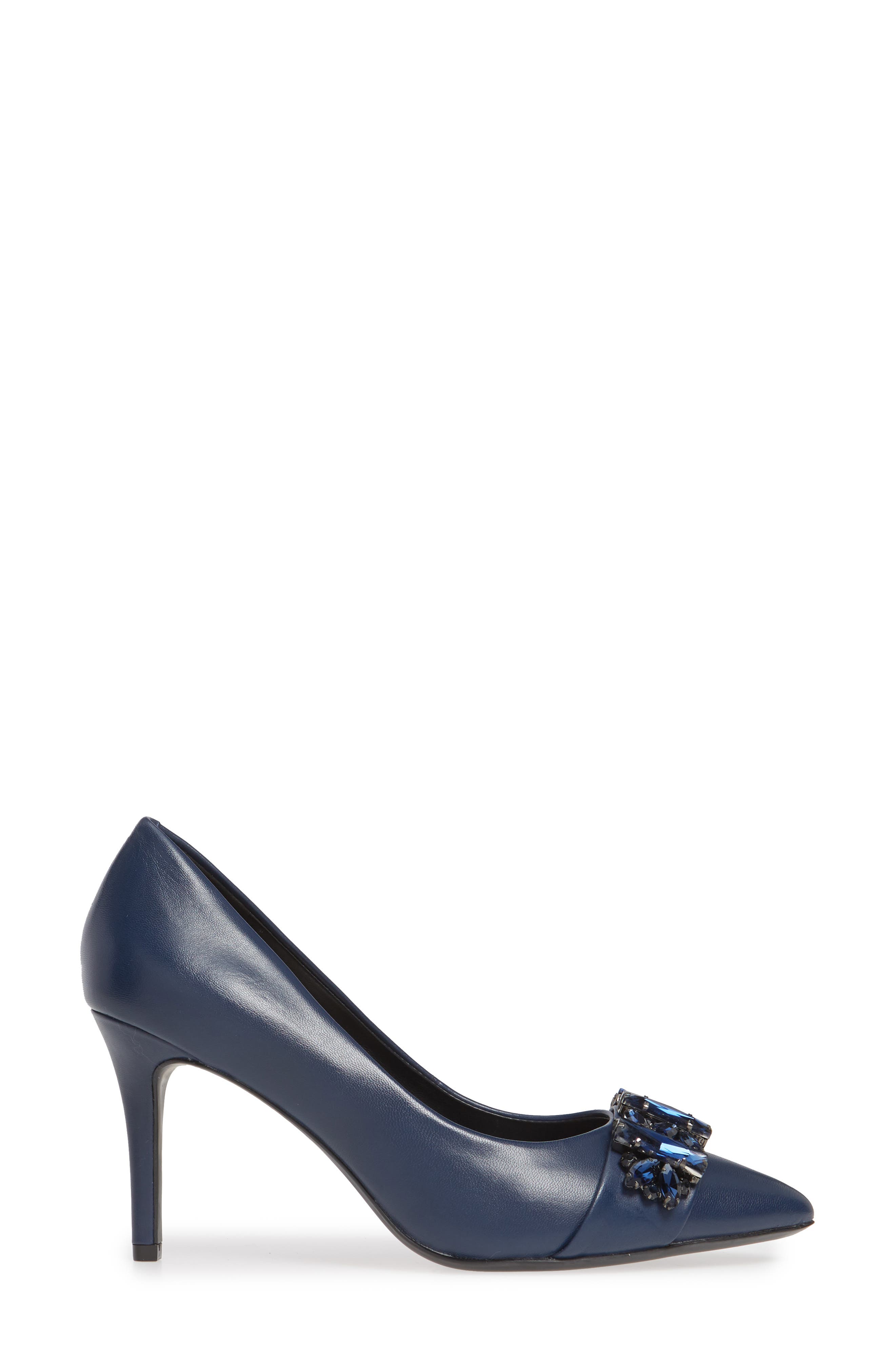 Rada Embellished Pump, Alternate, color, INK LEATHER