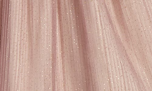 Pippa & Julie Remy Metallic Mesh Party Dress With Bloomers In Pink
