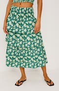 Rails Belle Floral Print Tiered Midi Skirt
