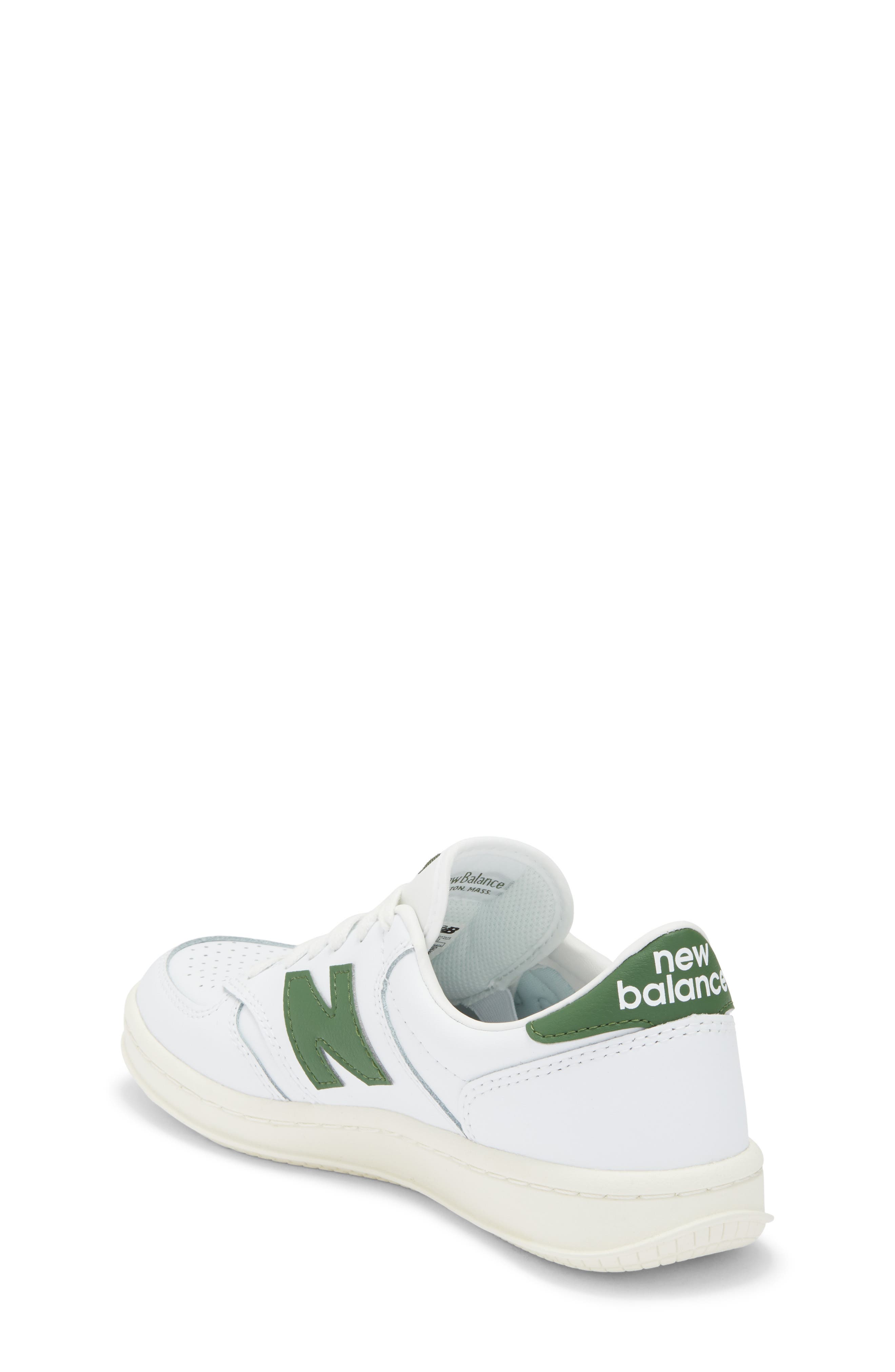 New Balance Kids' T500 Sneaker, Alternate, color, Dark Alpine Green/ White