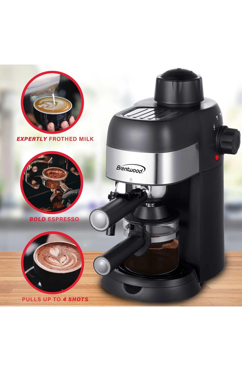 Brentwood Espresso and Cappuccino Maker, Alternate, color, Metal