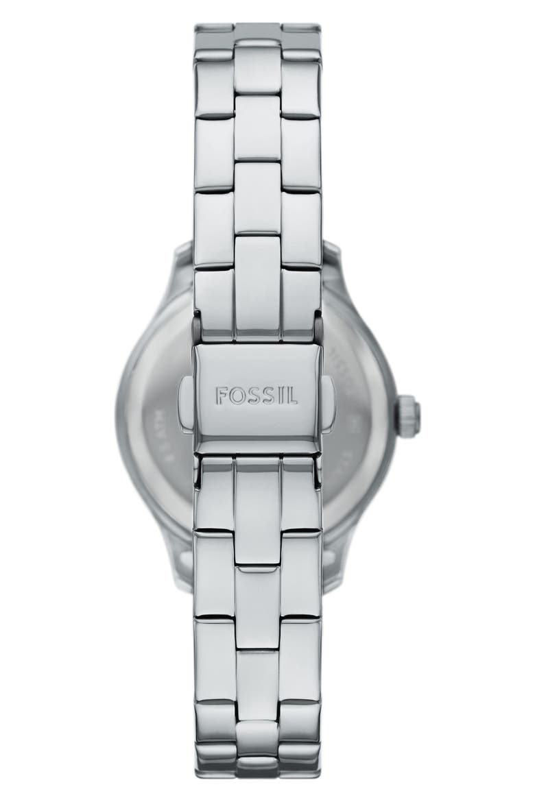 Brynn Three-Hand Stainless Steel Bracelet Watch, 30mm, Alternate, color, SILVER