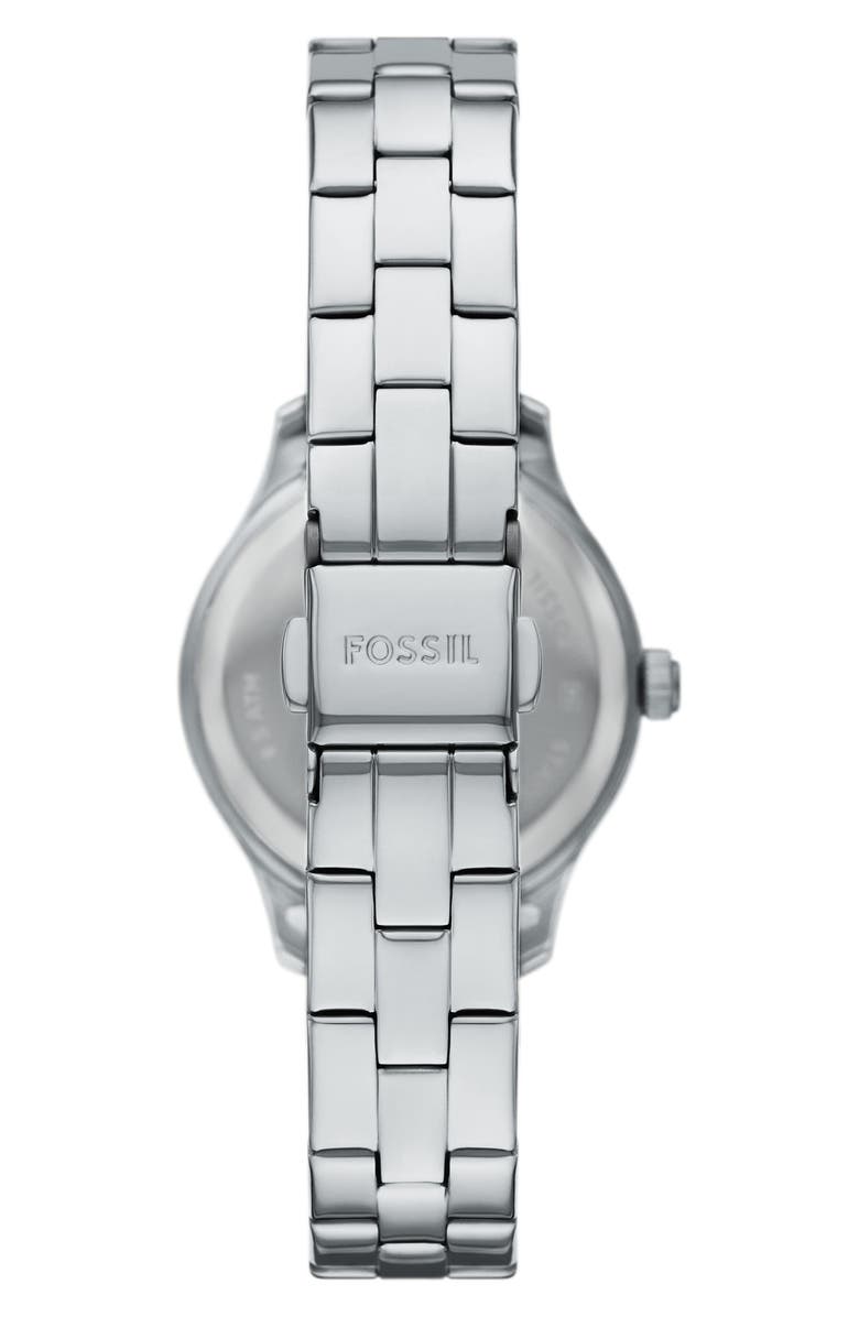 Fossil Brynn Three-Hand Stainless Steel Bracelet Watch, 30mm, Alternate, color, Silver