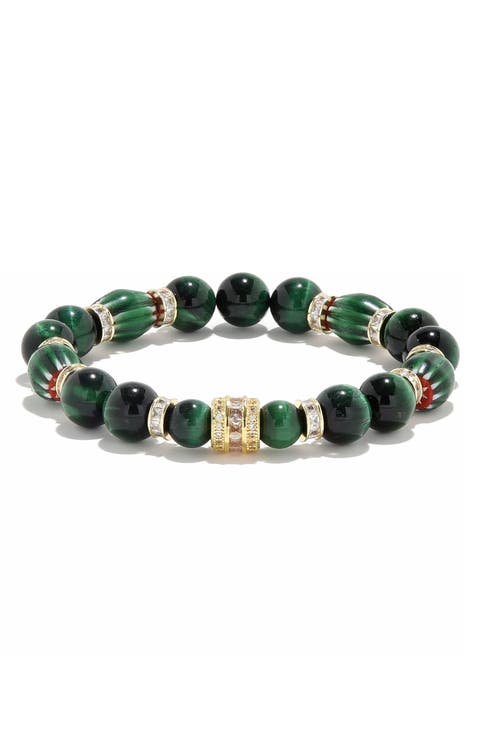 Men's Christopher Stretch Bracelet with Golden Spacers