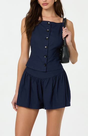 Boat Neck Button-Up Camisole