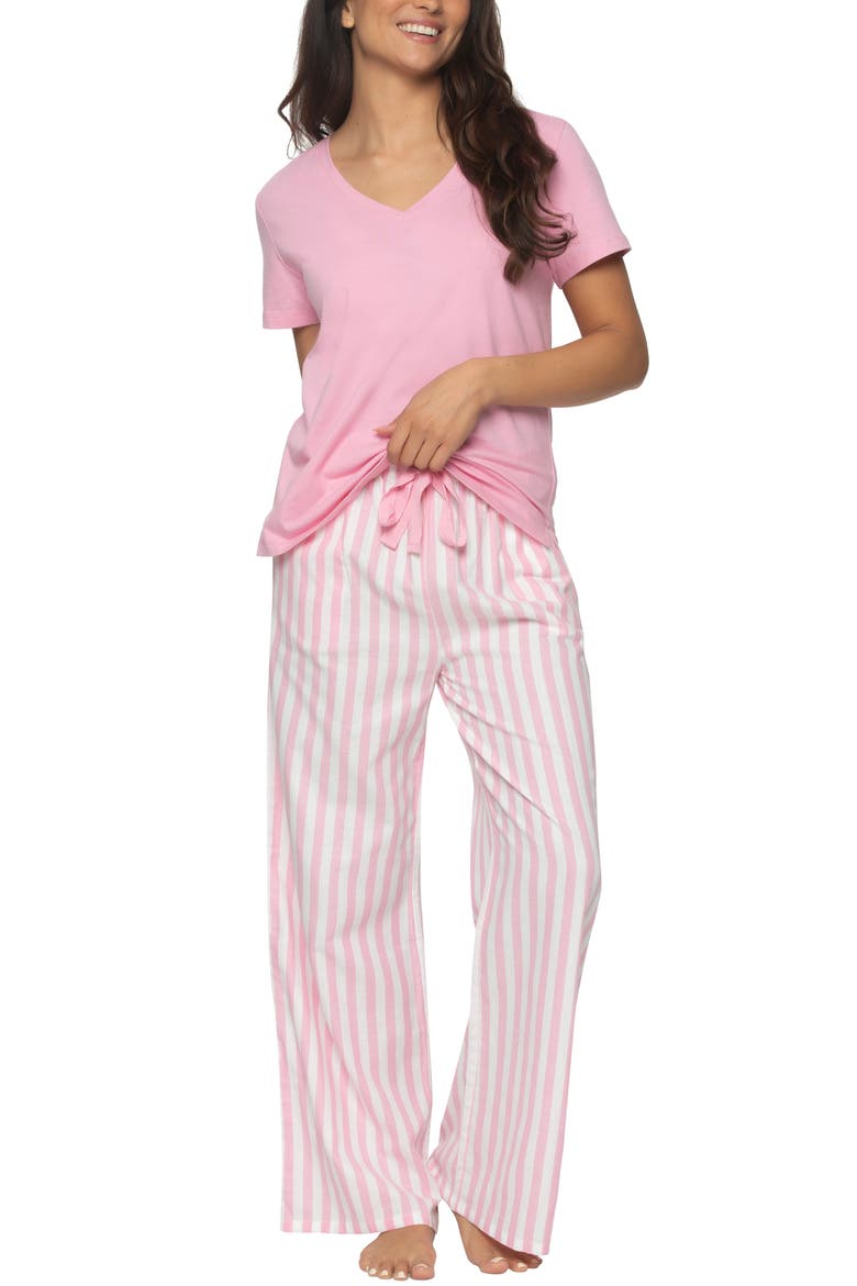 Mirielle Pajamas, Alternate, color, SEA PINK STRIPE