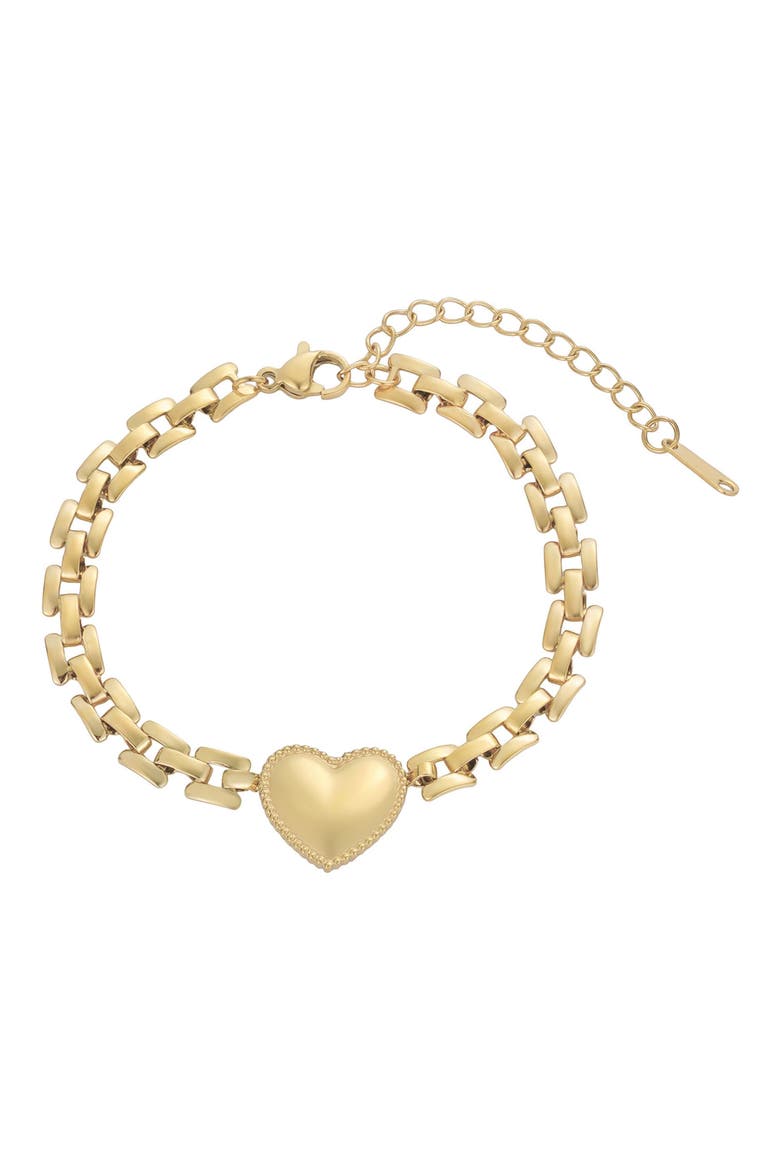 Heart Pendant Bracelet, Main, color, GOLD