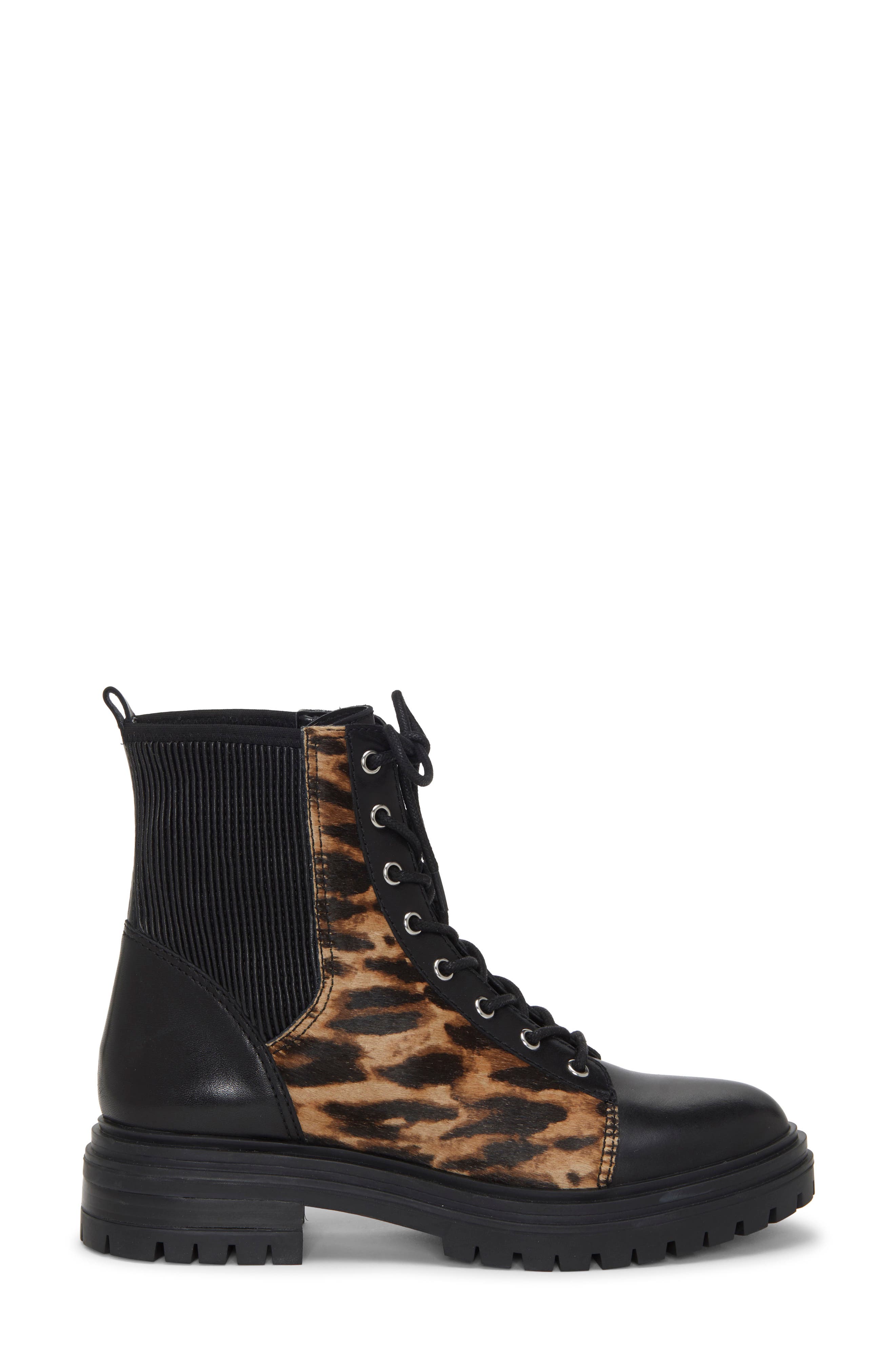 Bestenda Combat Boot, Alternate, color, BLACK LEATHER/ CALF HAIR