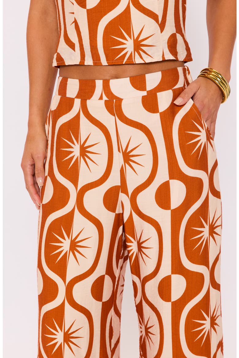 Valencia Abstract Pants, Alternate, color, RUST/ SAND