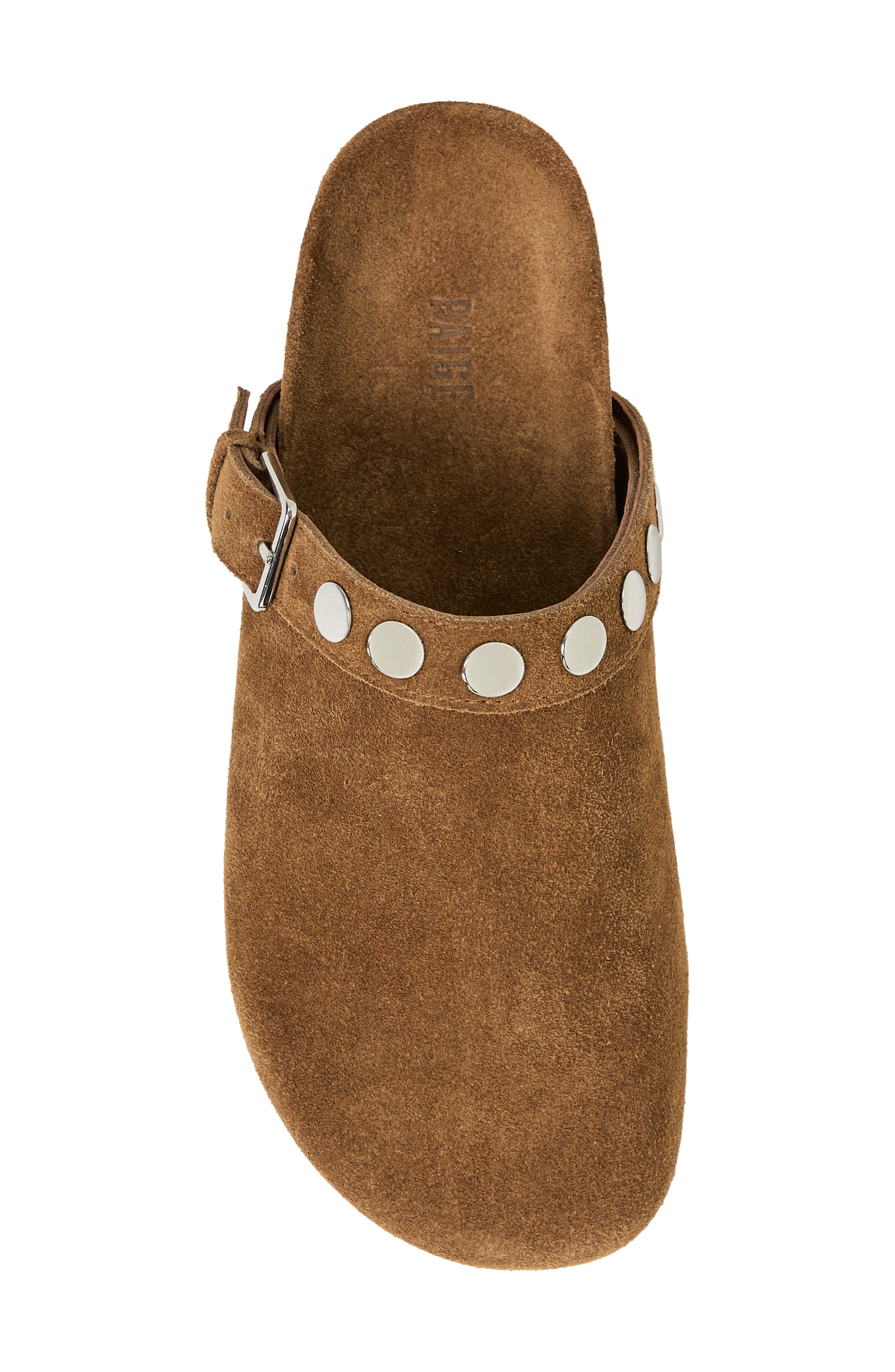 Weaver Studded Clog, Alternate, color, CHESTNUT