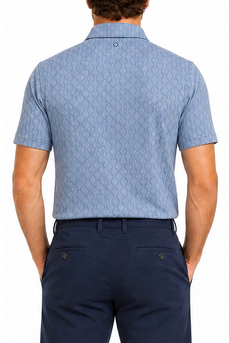 Brush Stroke Stripe Performance Polo, Alternate, color, NAVY