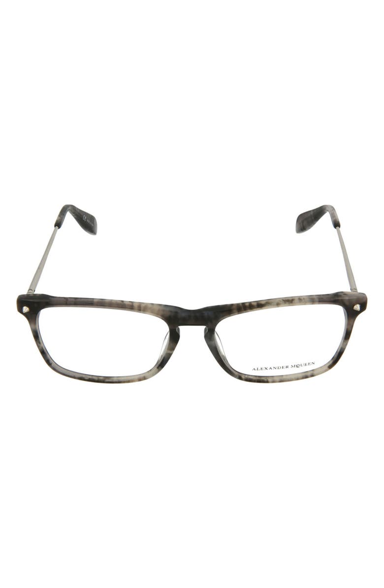 McQueen Alexander McQueen 55mm Rectangle Optical Frames, Main, color,